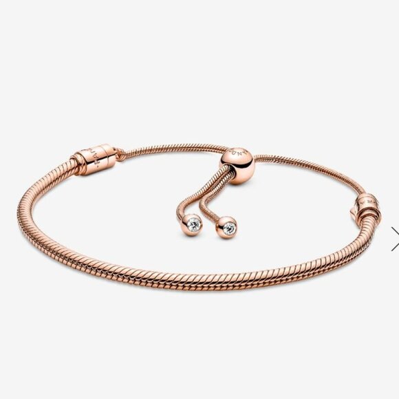 Pandora Moments Snake Chain Slider Bracelet - Picture 1 of 3
